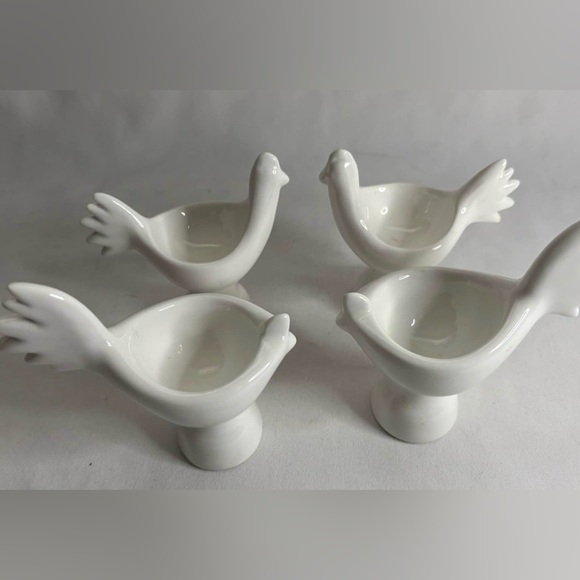 Set a four porcelain chicken egg cups - Picture 4 of 5